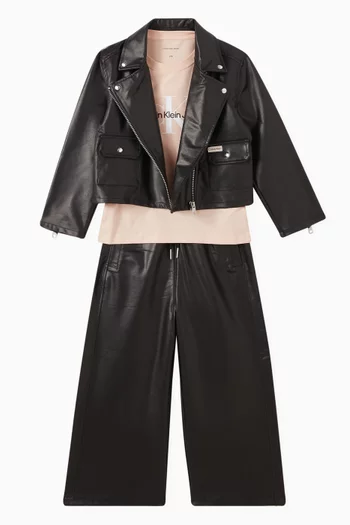 Biker Jacket in Faux Leather
