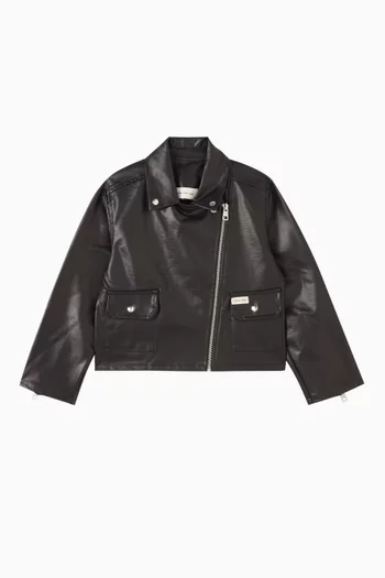 Biker Jacket in Faux Leather