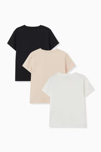 Monogram T-shirt in Cotton, Set of 3