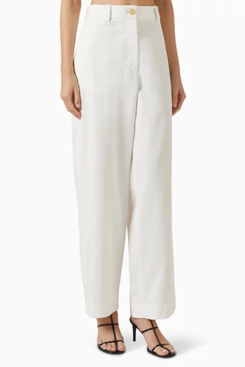 Gari Straight-leg Pants in Gabardine