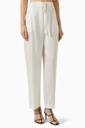 Trenton Drawstring Pants in Silk Blend