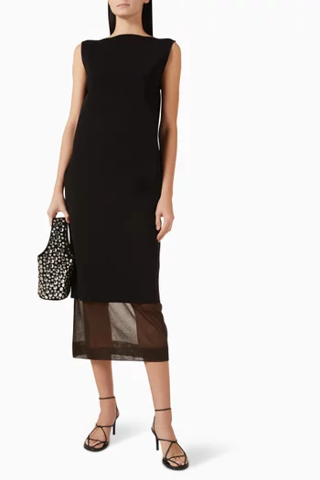 Malik Open-back Dress in Viscose Blend