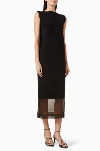 Malik Open-back Dress in Viscose Blend