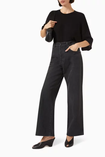 بنطال جينز وينسلو بقصة ساق واسعة دينم