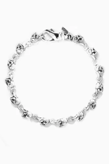Skull Bracelet in Sterling Silver
