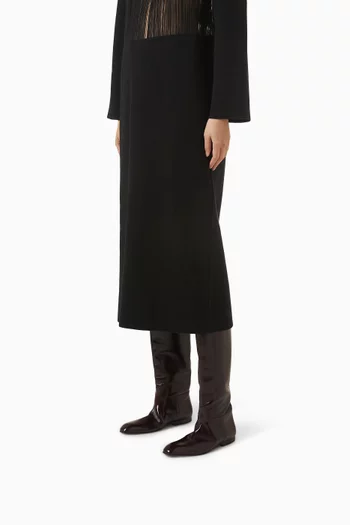 حذاء بوت كولت بطول الركبة جلد عجل لامع