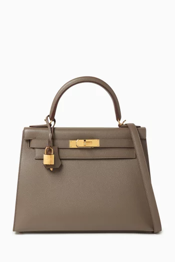Kelly 28 Sellier Top-handle Bag in Epsom Leather & Gold Hardware