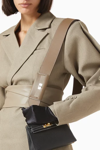 Unused Kelly Pocket Bag Strap in Calfskin & Palladium Hardware