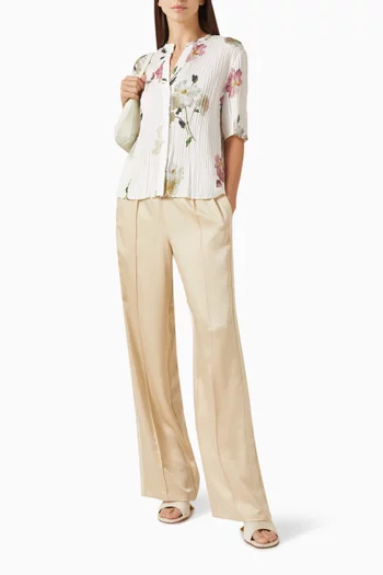 Wilted Peony Pleated Top