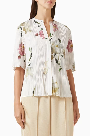 Wilted Peony Pleated Top