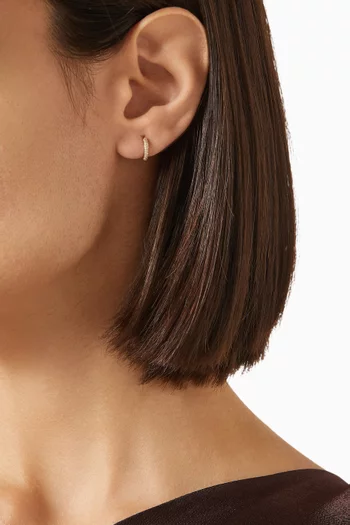Essential Crystal Hoops in 18kt Gold-plated Sterling Silver