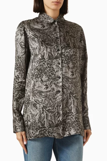 Floral Pattern Shirt in Viscose