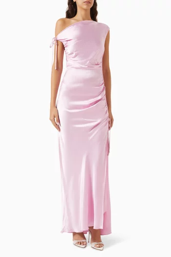 La Lune Gathered Maxi Dress