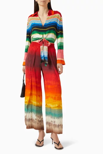 Larissa Open Pleat Pants in Viscose