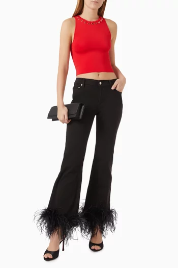 Heidi Grommet Tank Top in Viscose Blend