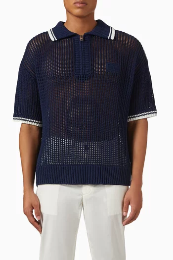 The Runway Collection Polo Shirt in Cotton Mesh