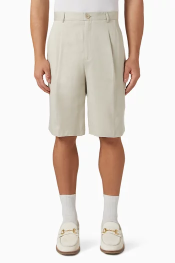 Randall Pleated Shorts in Cotton-twill