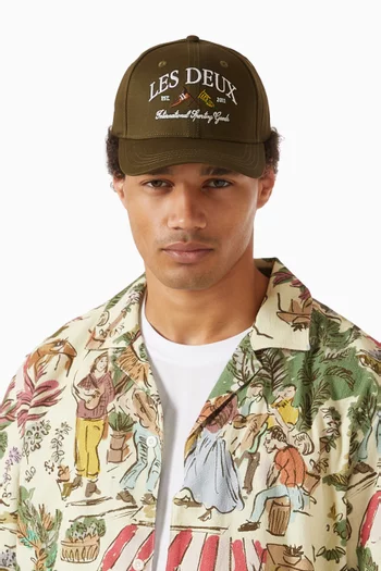 Ivy League Baseball Cap in Brushed Cotton