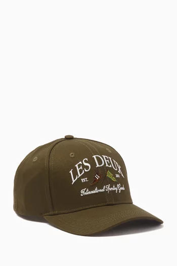 Ivy League Baseball Cap in Brushed Cotton