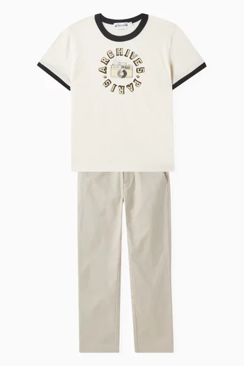 Straight-leg Pants in Organic Cotton
