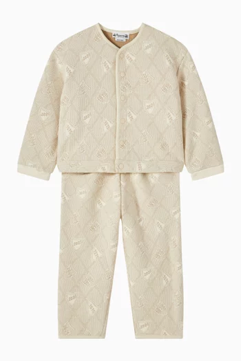 Elvin Quilted Sweatpants in Organic Cotton-blend