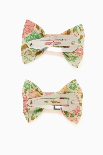 Miniclic Hair Bows in Liberty fabric