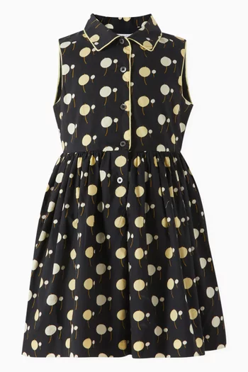 Anne Balloon Printed Dress in Organic Cotton