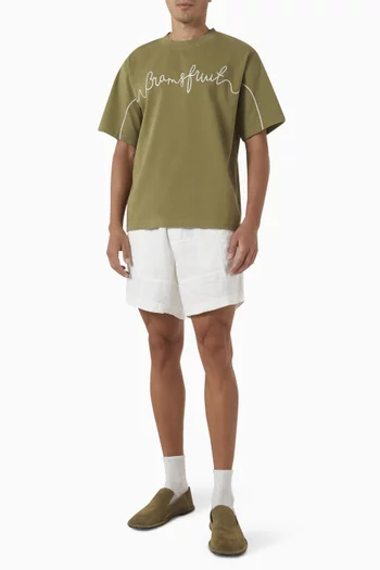 Garden Hose Chain-stitch T-shirt in Cotton