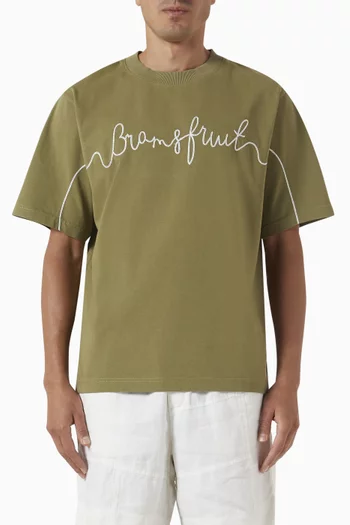 Garden Hose Chain-stitch T-shirt in Cotton
