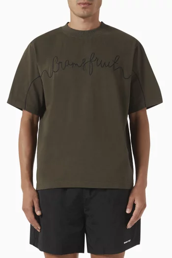 Garden Hose Chain-stitch T-shirt in Cotton