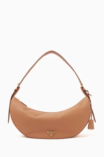 Large Demi-lune Shoulder Bag in Leather