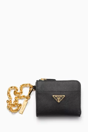 محفظة صغيرة بسلسلة جلد سافيانو