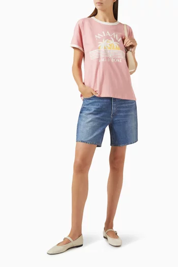 Miami Boxy Graphic T-shirt in Cotton-jersey