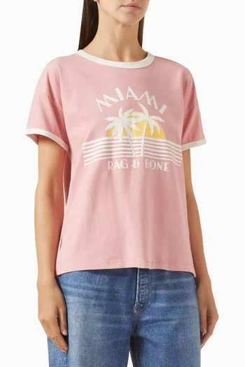 Miami Boxy Graphic T-shirt in Cotton-jersey