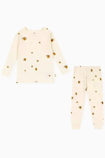 Graphic Print Nightsuit in Cotton