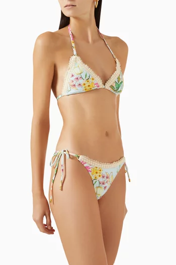 Floret Carrie Crochet-trim Bikini Briefs