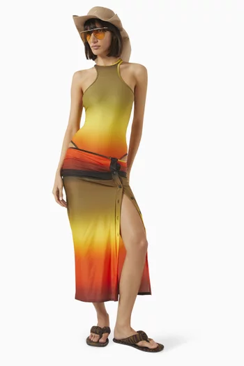 Sunset-print Skirt in Lycra