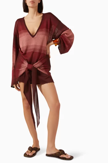 Knotted Mini Dress in Viscose