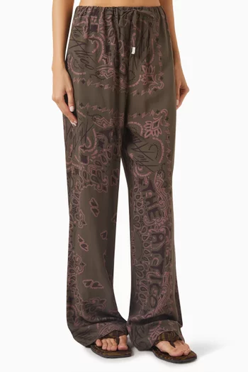 Bandana-print Pants in Muslin