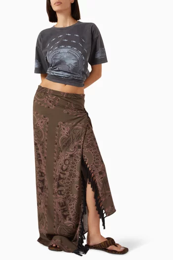 Bandana-print Pareo in Muslin