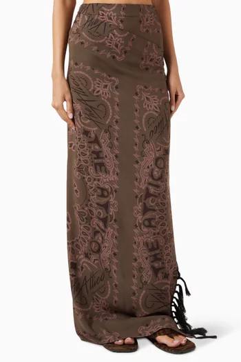 Bandana-print Pareo in Muslin