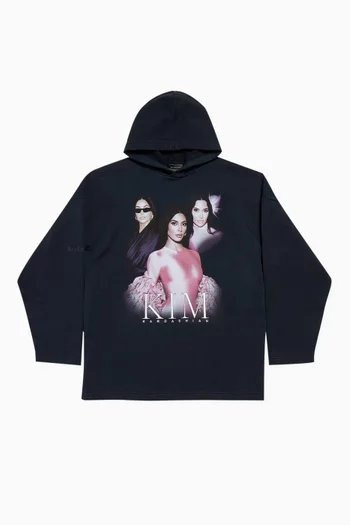 Kim K No Rib Hoodie in Dry Fleece