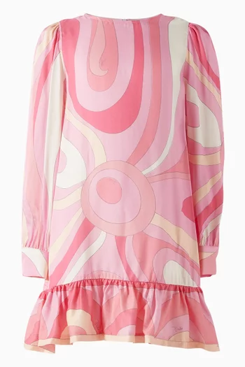 فستان بنقشة تجريدية