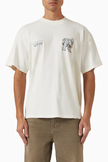 تي شيرت ليجاسي بطبعة صقر قطن