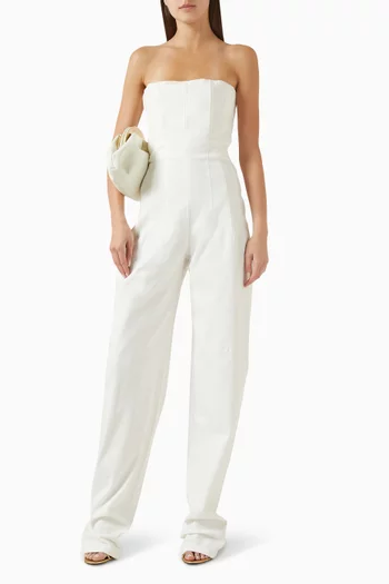 Bustier Jumpsuit in Denim