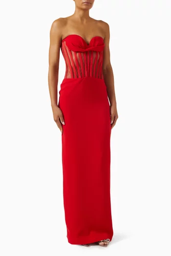 Sweetheart Exposed Maxi Dress