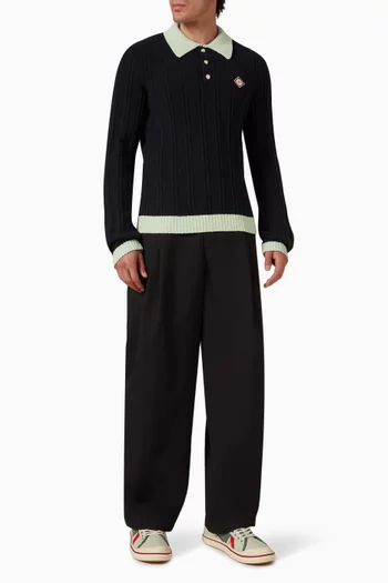 Boucle Polo T-shirt in Cotton-blend