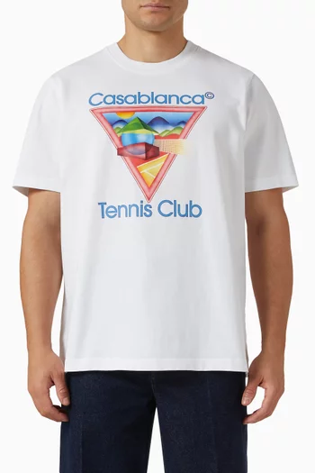 تي شيرت بطبعة Tennis Club قطن