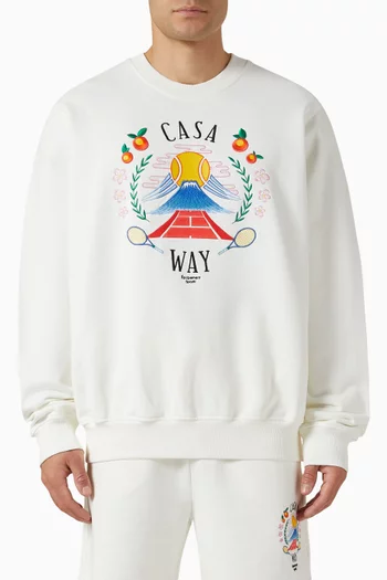 Casa Way Mountain Embroidered Sweater