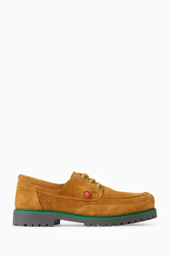 Boat Shoes in Suede Leather
